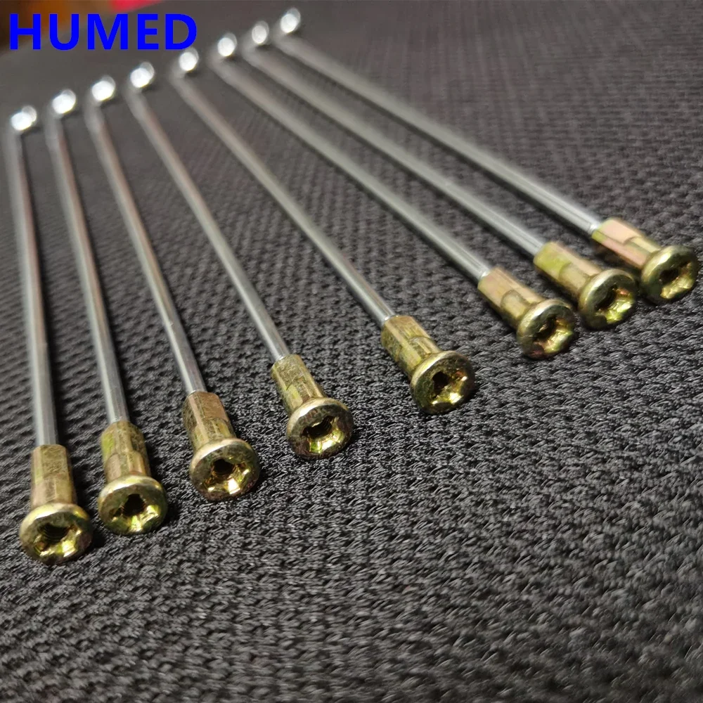 

36pcs/lot 9G Diameter 3.5mm Round Body J-bend Motorcycle Spokes Material 45# Steel Equal Diameter E-bike Spokes