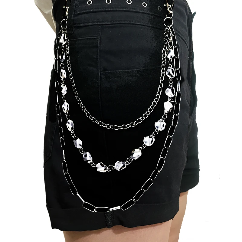 

Fashionable multi-layer pants chain, personalized hip-hop punk style hollow out pants chain, versatile trendy jeans dress pants