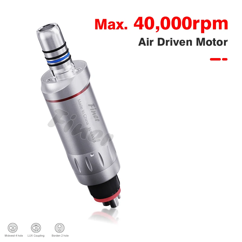 1:2 Dental Speed Increasing Air Motor 4 6 Hole Inner Water Spray Fiber Optic Air Motor Low Speed Handpiece Dentist Tool