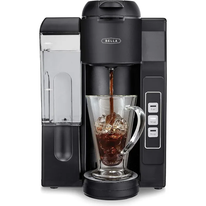 OUIO Single Serve Coffee Maker, Dual Brew, 40 Fluid Ounces - Brewer with Removable Water Tank & Adjustable Drip Tray