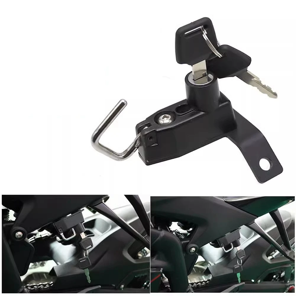 

NEW-Motorcycle Helmet Lock Anti-Theft With 2 Keys Hook For KOVE COLOVE 450RR 450 RR Parts Accessories