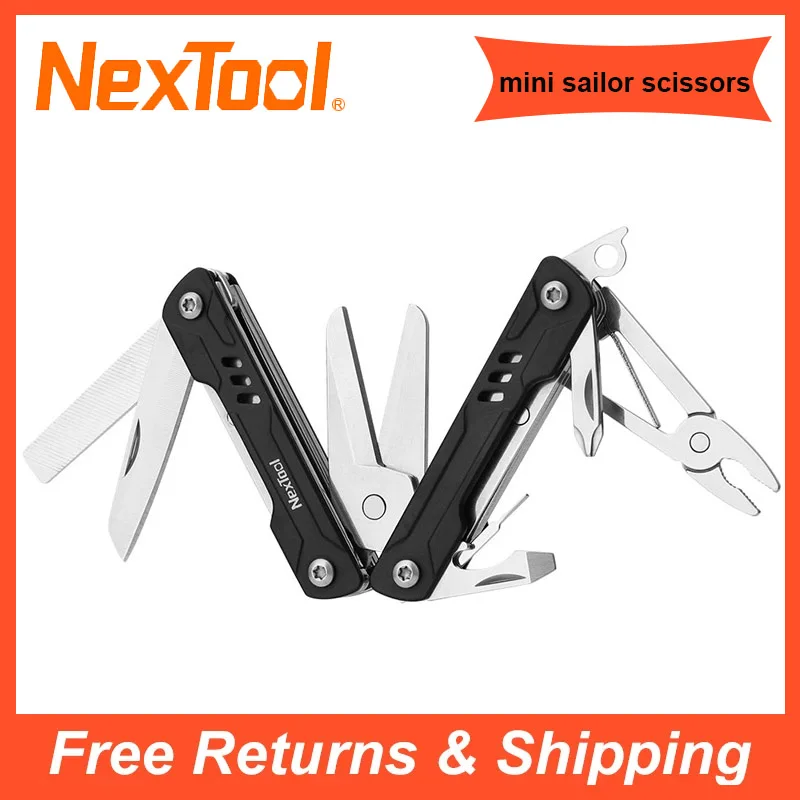 Nextool-mini Sailor Scissors Multi Alicate Ferramenta Chave de Fenda Equipamento ao ar Livre Edc Versão 10 em 1