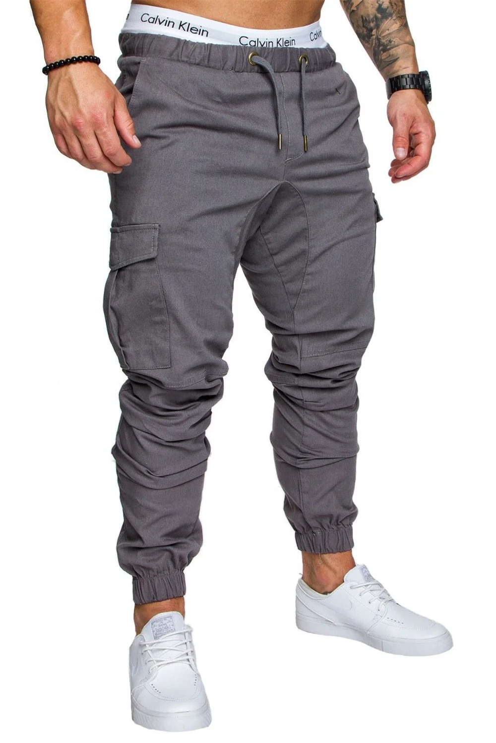 S-5XL neue Werkzeug Multi Pocket Hose Herren Cargo hose gewebter Stoff lässig Safari-Stil Jogger Männer