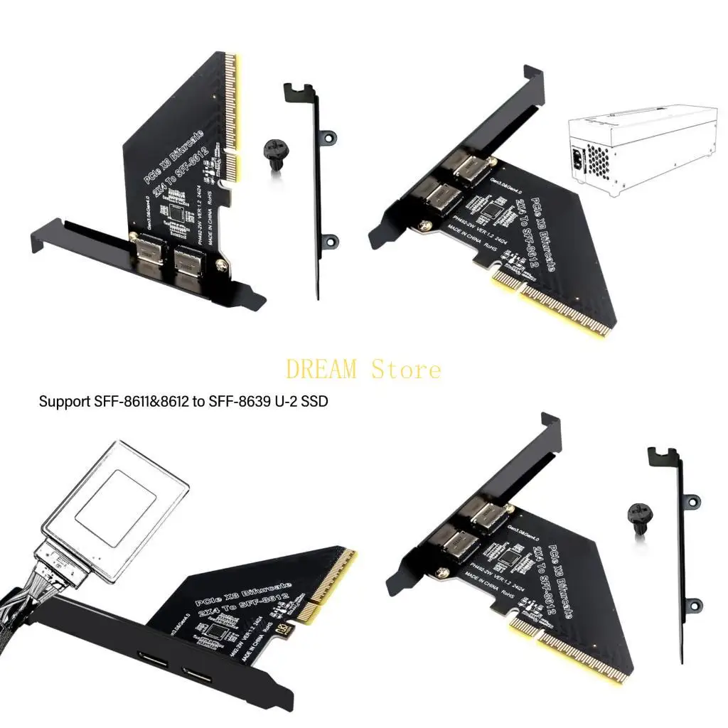 

PCIE 4.0X8 PCIEXPRESS к Oculink Внешний SFF-8612 SFF-8611 HOST ADAPTER Лучшая продажа