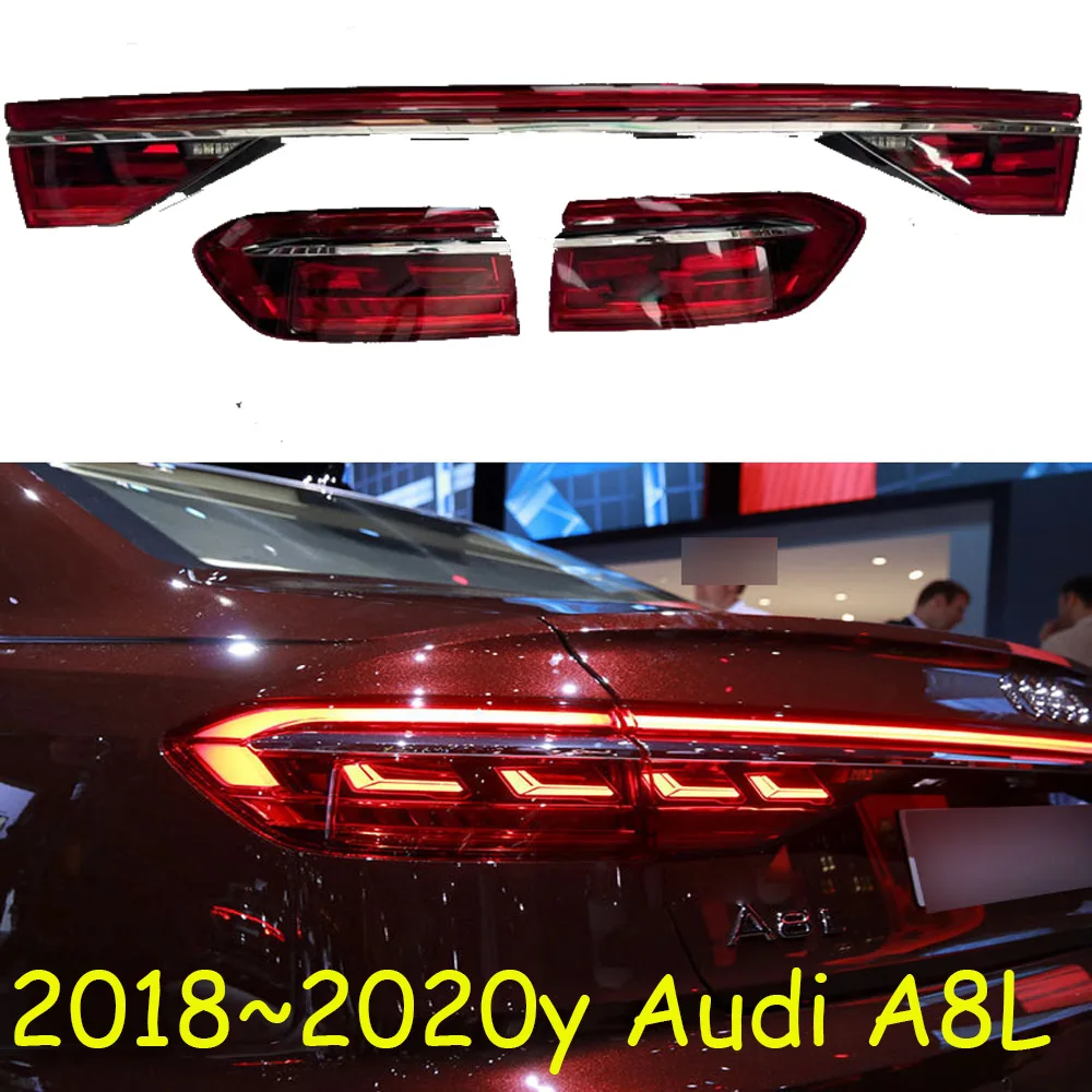 1pcs car accessories bupmer tail light for AUDI A8L taillight LED 2018~2020y fog for AUDI A8 rear light