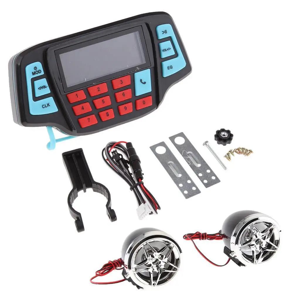

UTV ATV Motorcycle AMP Speakers USB Audio System Stereo Waterproof