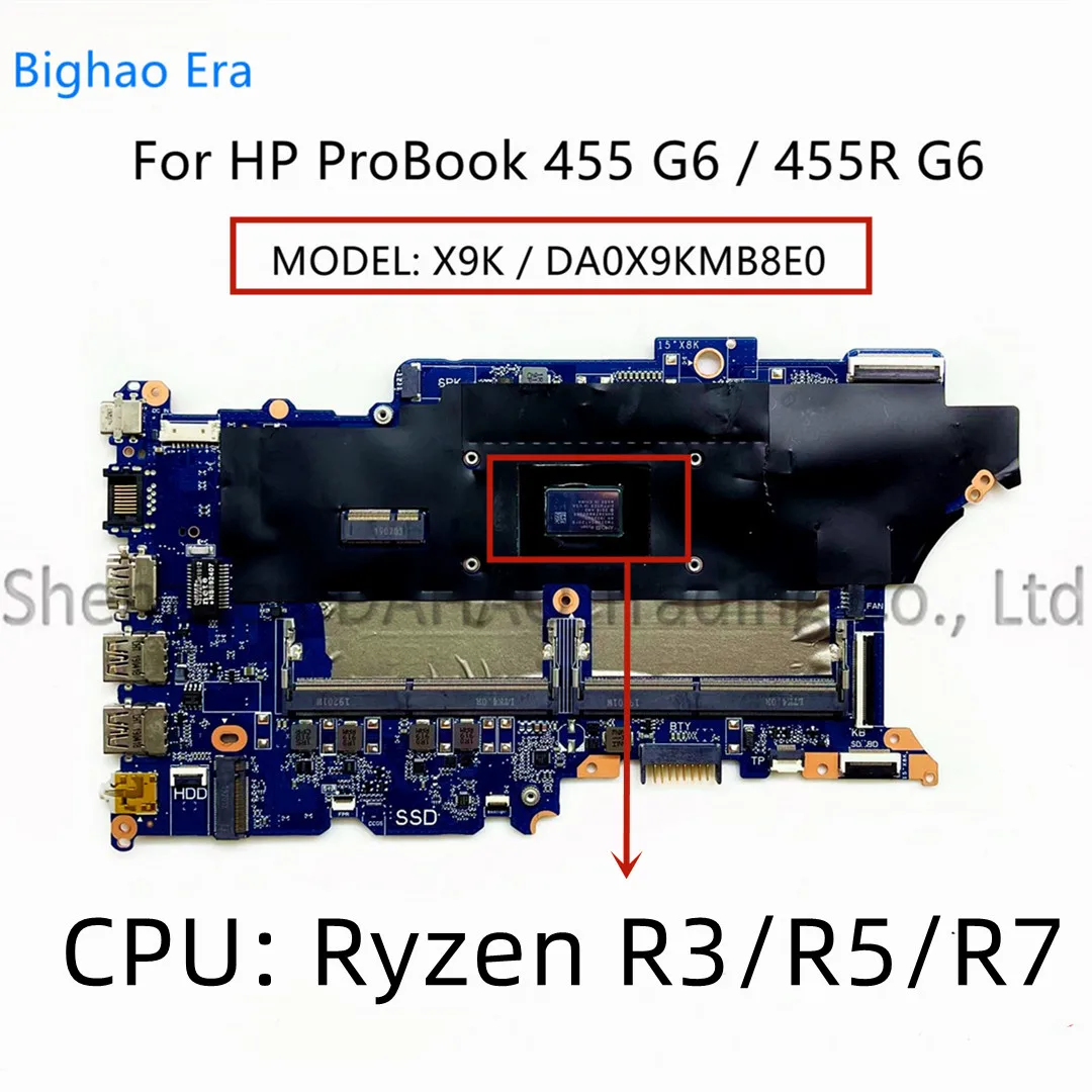 

For HP ProBook 455R G6 445 G6 455 G6 Laptop Motherboard DA0X9KMB8E0 With AMD R3 R5 R7 CPU DDR4 L58788-601 L83762-601 L70894-601