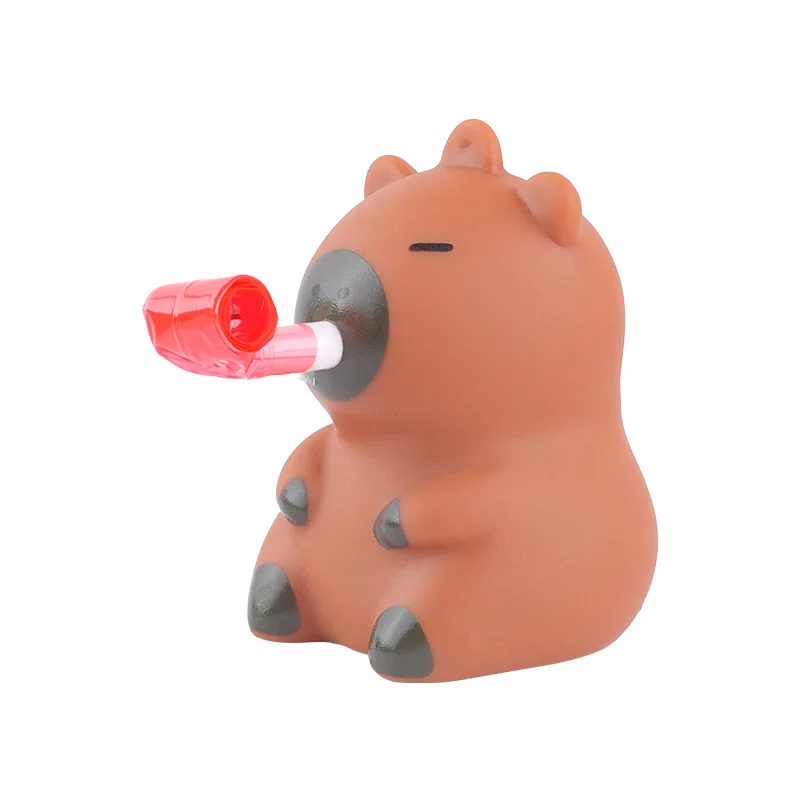 Divertido juguete para apretar Capybara, juguete sensorial creativo con lengua adhesiva para niños, sonido de descompresión, rizo, lengua, Fidget