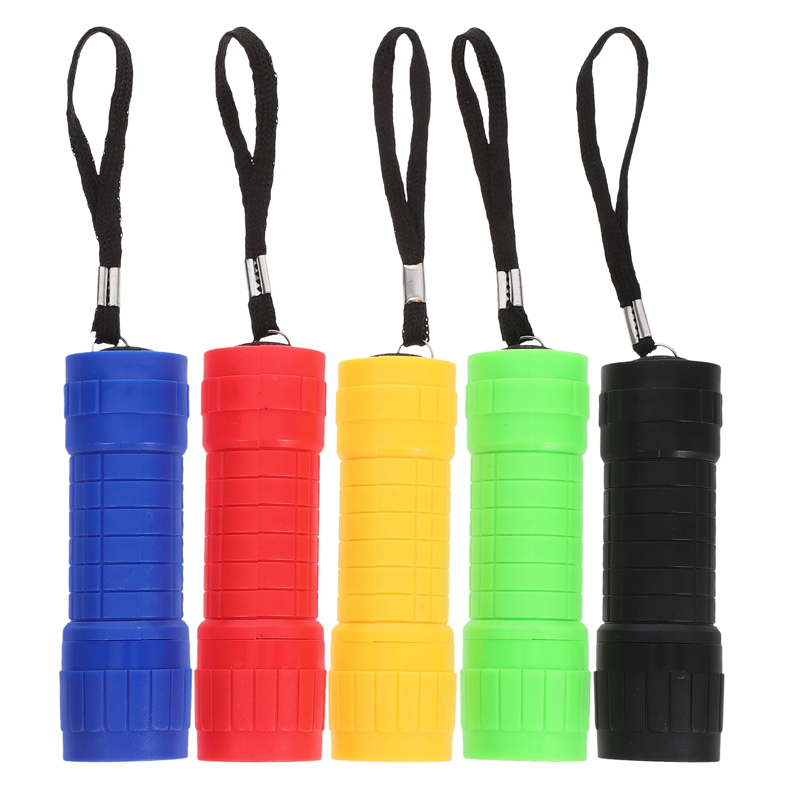 Mini linterna LED compacta para acampar al aire libre, senderismo, portátil, alto brillo, duradero, bolsillo de plástico, antorcha de supervivencia de emergencia, 5 uds.