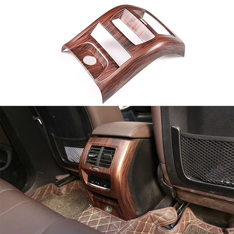 New-Pine Wood Grain Full All-Inclusive Air Conditioning Rear Air Vent Outlet Cover Trim For BMW-X3 G01 X4 G02 2018-2019