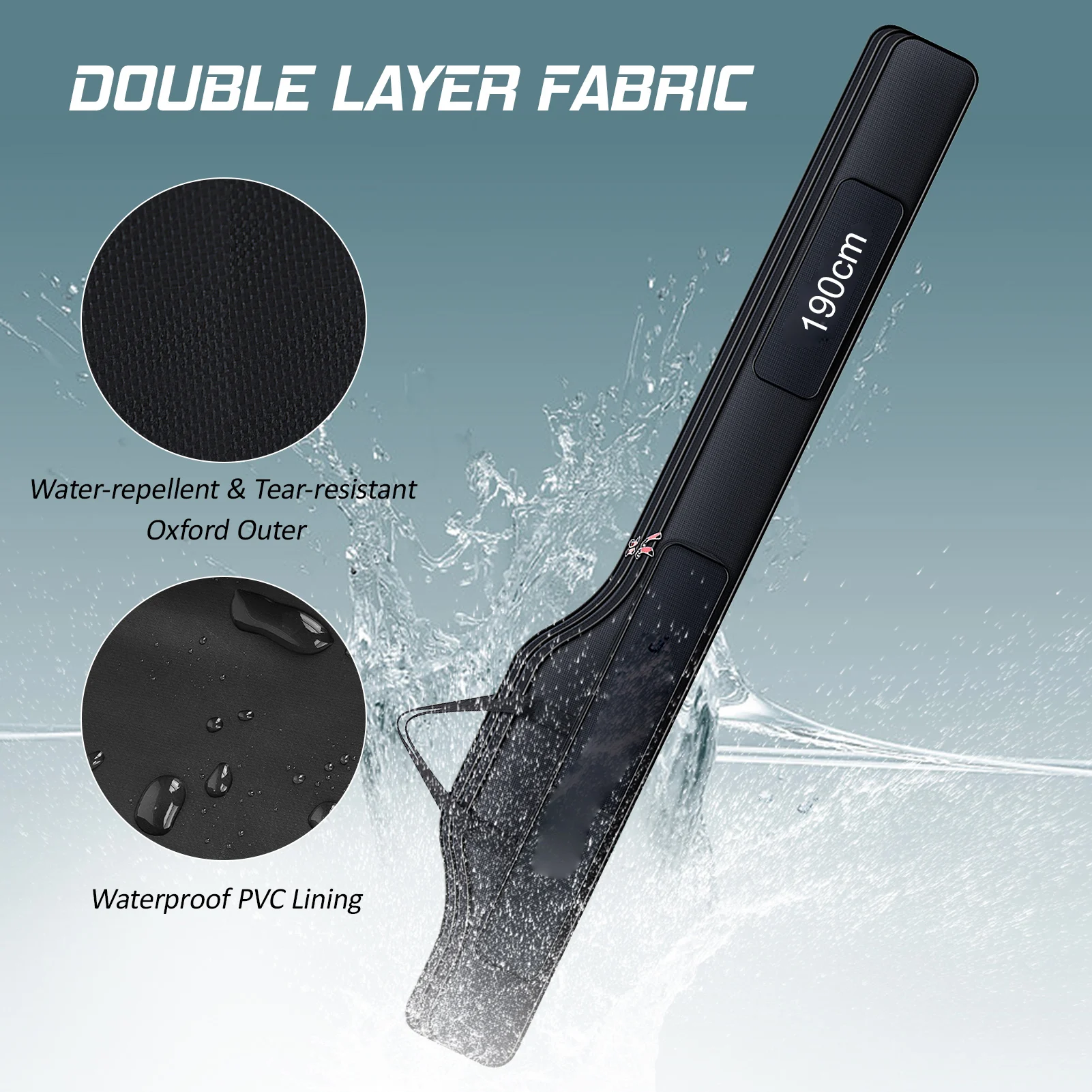 

Lixada 190 см сумка для рыбалки портативная складная сумка для катушки удочка снасть инструмент чехол для переноски сумка для хранения органайзер