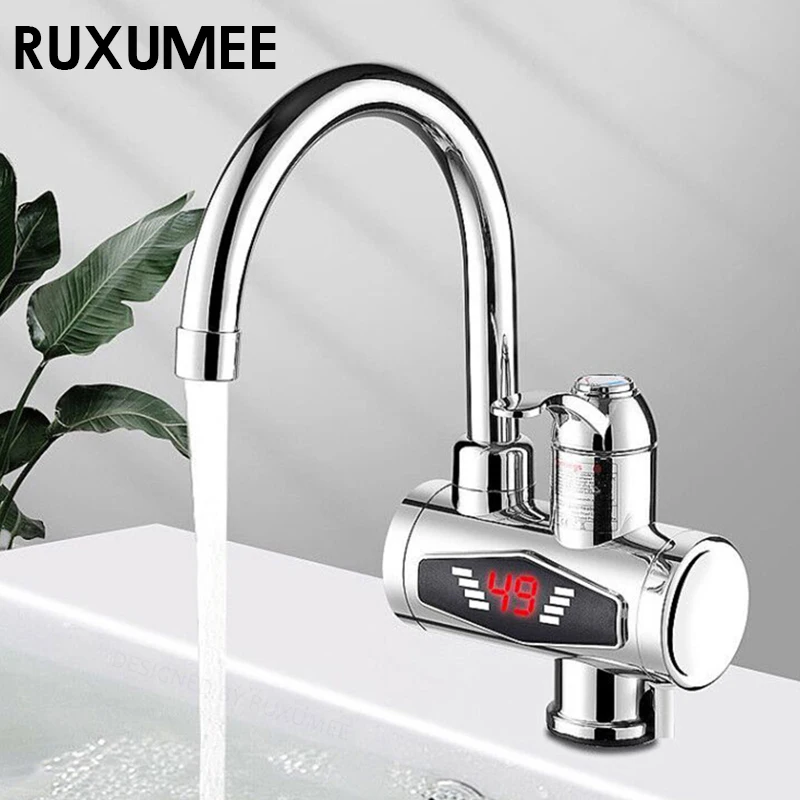 

3000W Electric Water Heater Kitchen Faucet Tap Instant Hot Water Cold Heating Faucet Tankless Water with LED Digital Display