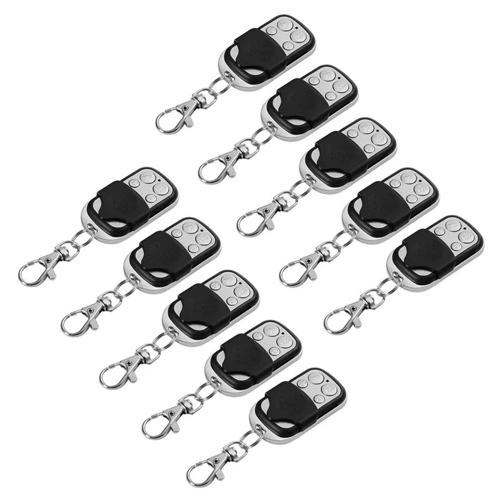 10Pcs 433MHz Electric Cloning Universal Gate Garage Door Opener Remote Control FobsReplacement Key Fob Controller