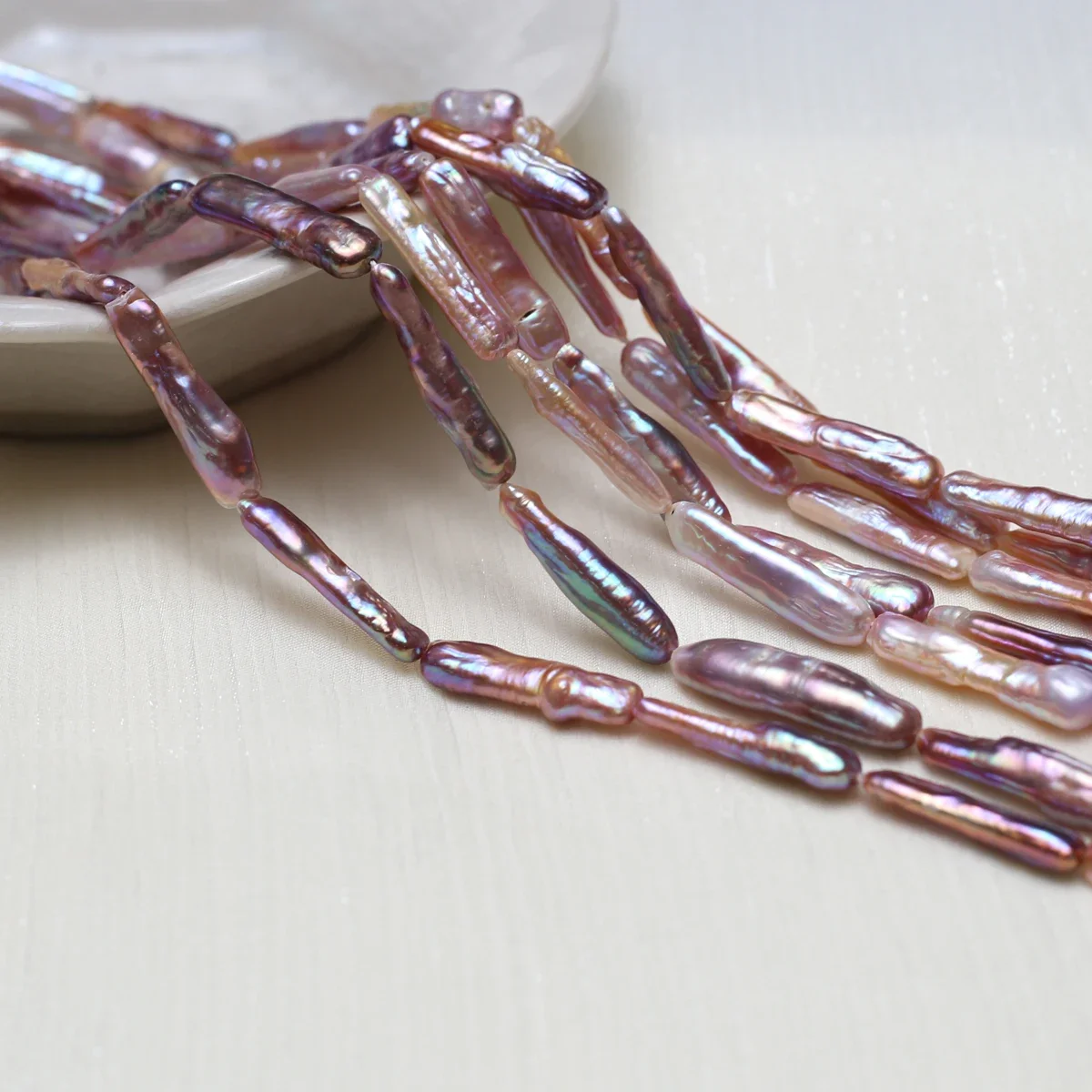 Natural Freshwater Pearl Beads Purple Rectangle Baroque Pearl Loose Beads for Jewelry Making DIY Necklace Earrings Bracelet Gift