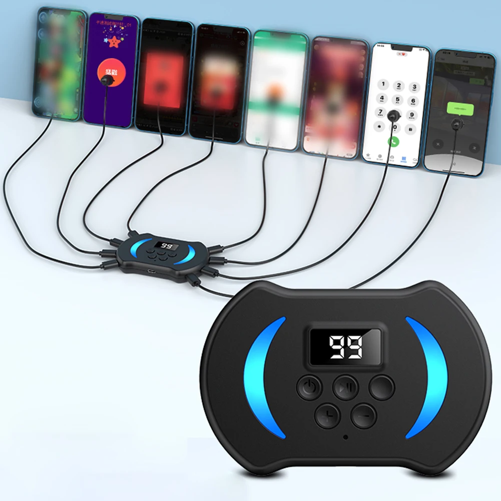 Mobile Phone Screen Auto Clicker Adjustable Physical Simulation Finger Click Device Automatic Phone Screen Tapper for Games Live