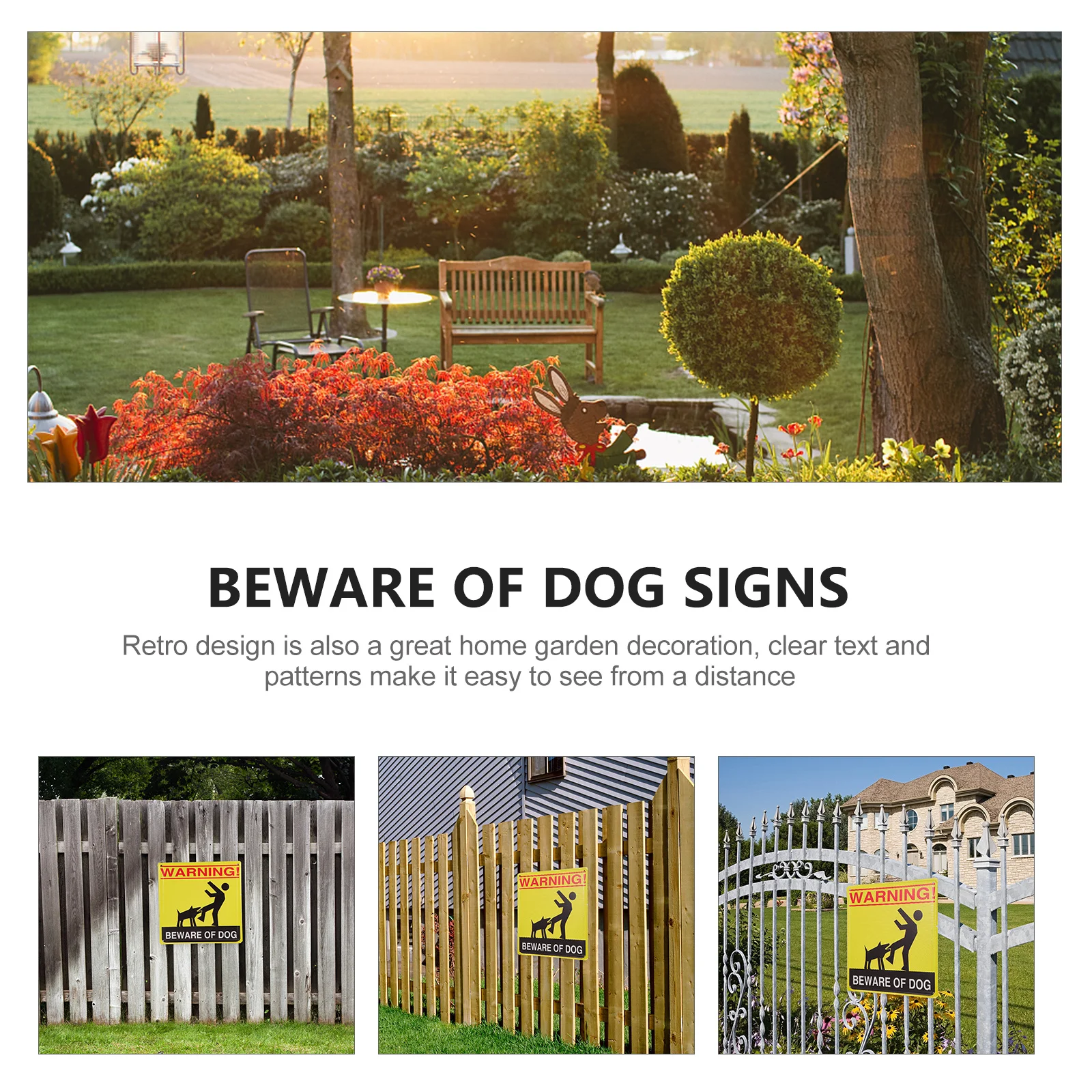 

1Pcs Vintage Beware of Dog Sign Tinplate Durable Garden Warning Sign Outdoor Hanging Decor Garden Decor Hanging Ornament for Dog
