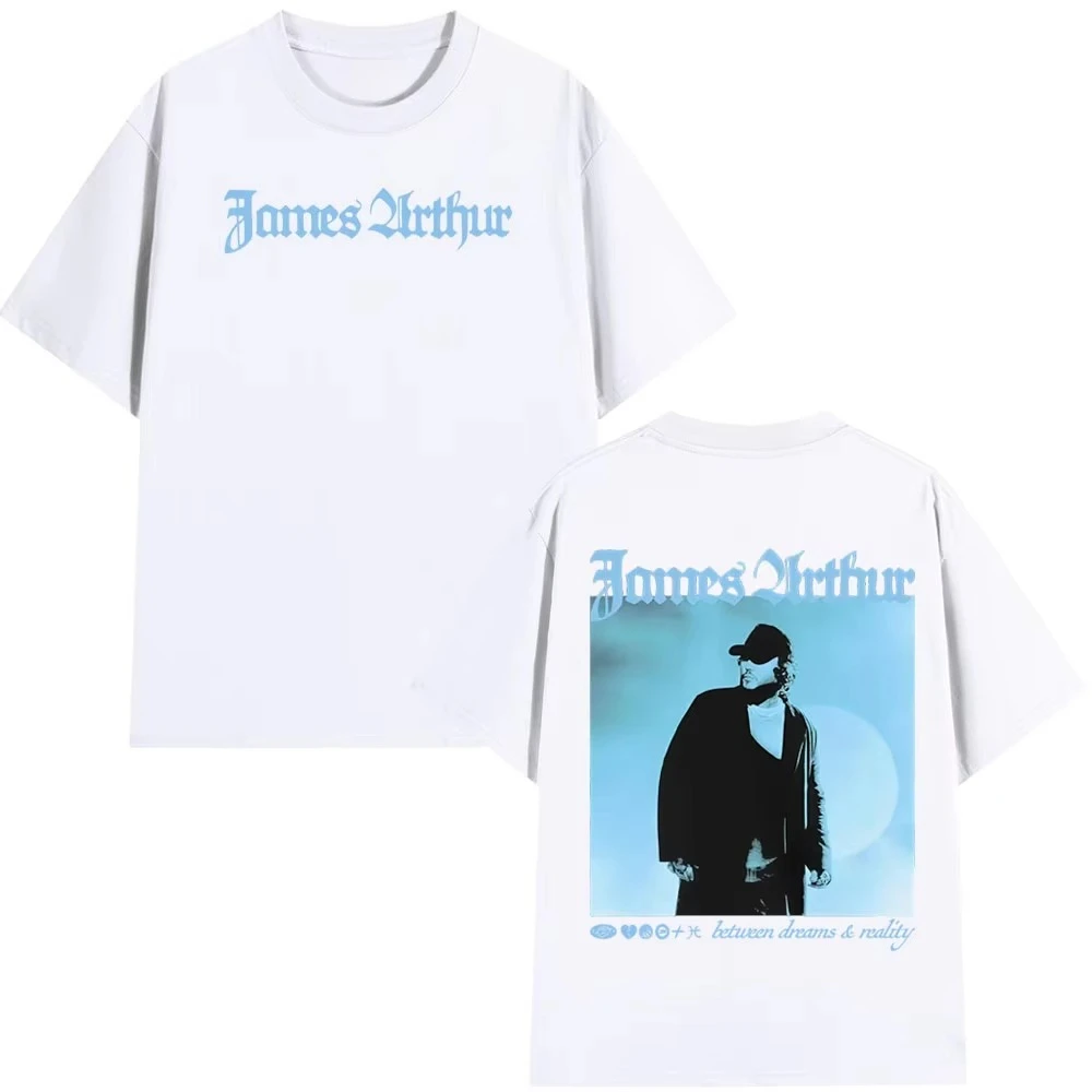 James Arthur Between Dreams Reality Graphics Tees Men Women Casual Short Sleeve Top Hip-hop Punk Streetwear 2026 Spring/summer