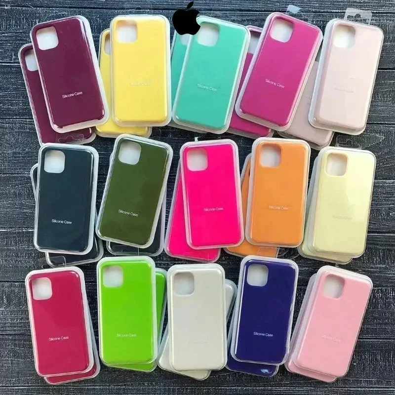 Original Official Silicone Cases For iPhone 13 11 14 15 12 Pro Max Case For Apple iPhone 14 13 11 15 13 Pro X XR XS MAX Case