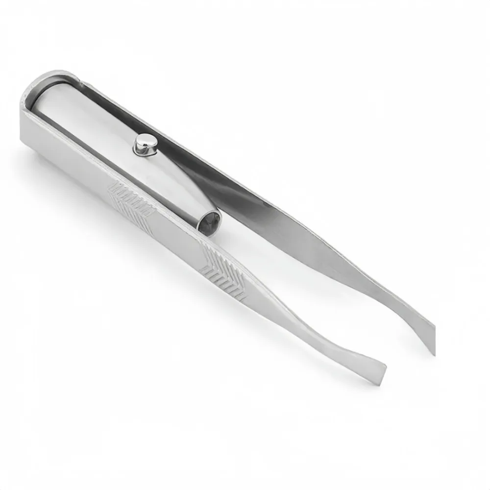 LED Eyebrow Clip with Light Stainless Steel Female Arrow Pattern Intelligent Design for Beautyeyebrow Trimming Hair Clippers