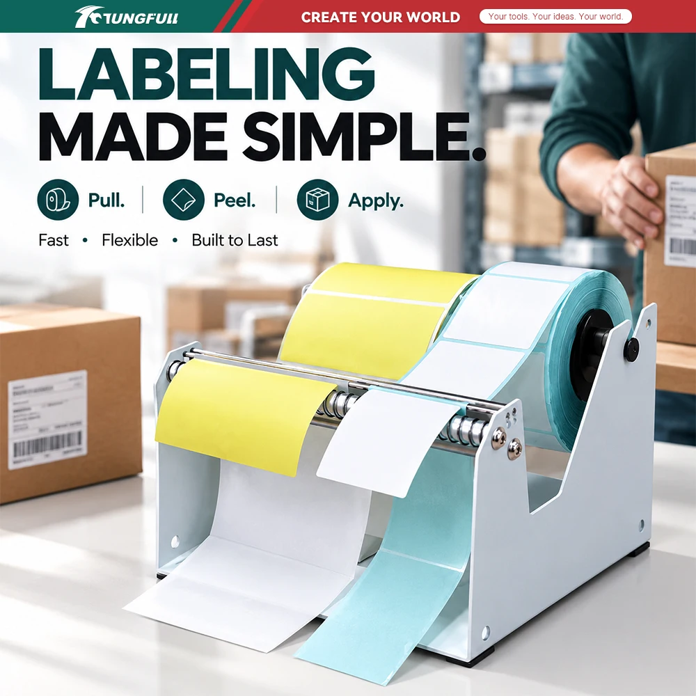 Sticker Label Roll - TUNGFULL Sticker Dispenser Manual Label Roll