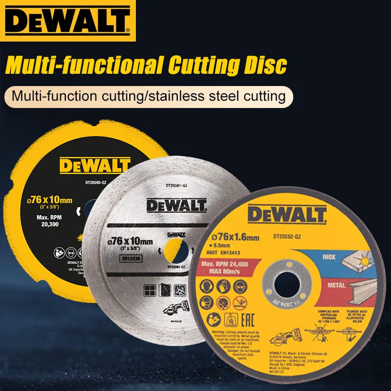 

DEWALT 76MM Multi Material Blade Diamond Tile Blade Steel Cutting For DCS438 Power Tool Accessories DT20591 DT20592
