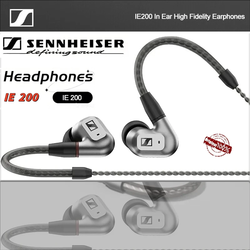 

Наушники-вкладыши Sennheiser Consumer Audio IE 200 для аудиофилов (2026 г.) - динамики TrueResponse для нейтрального звука и мощных басов