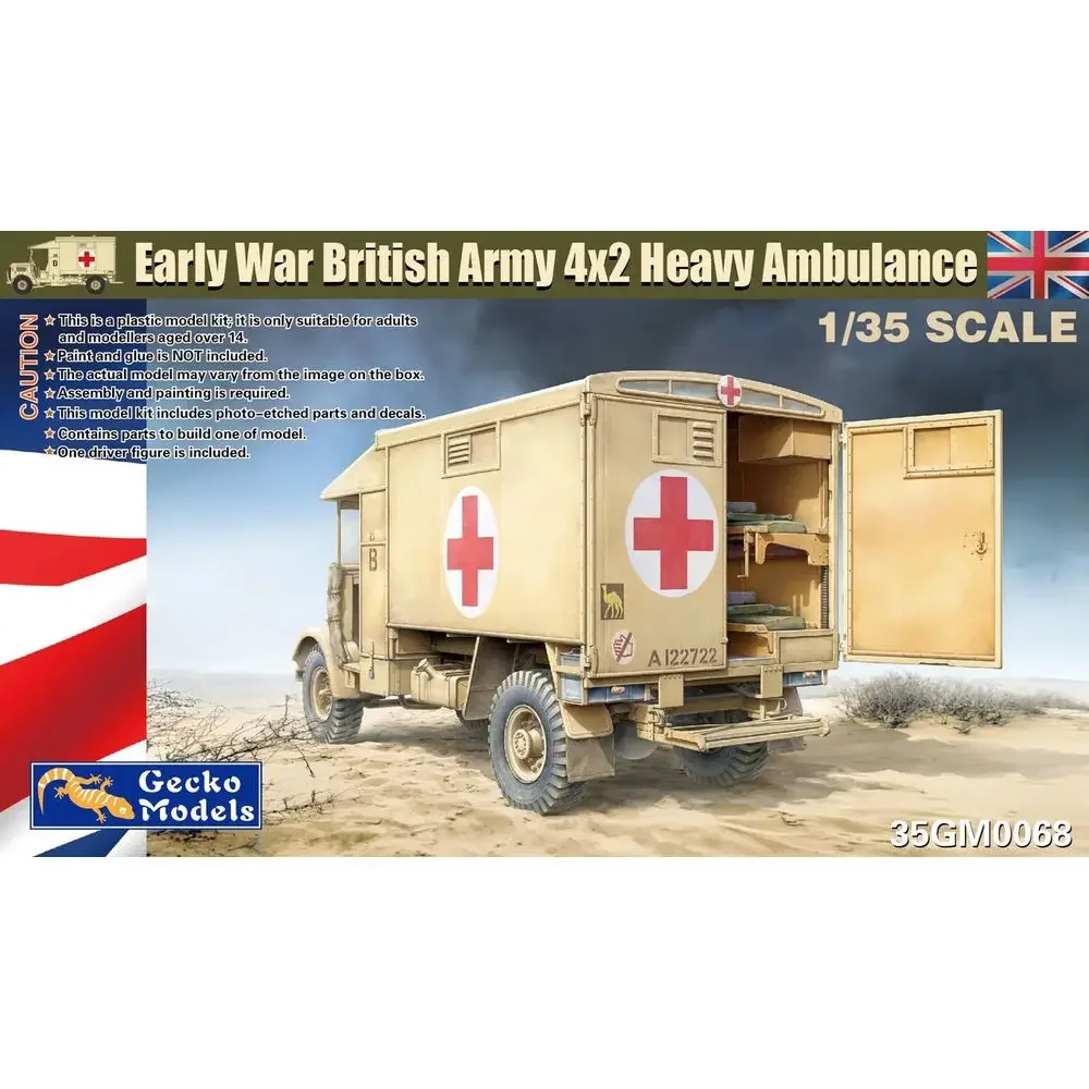 ตุ๊กแกรุ่น 35GM0068 1/35 Early War กองทัพอังกฤษ 4x2 Heavy รถพยาบาล - ชุดโมเดลขนาด