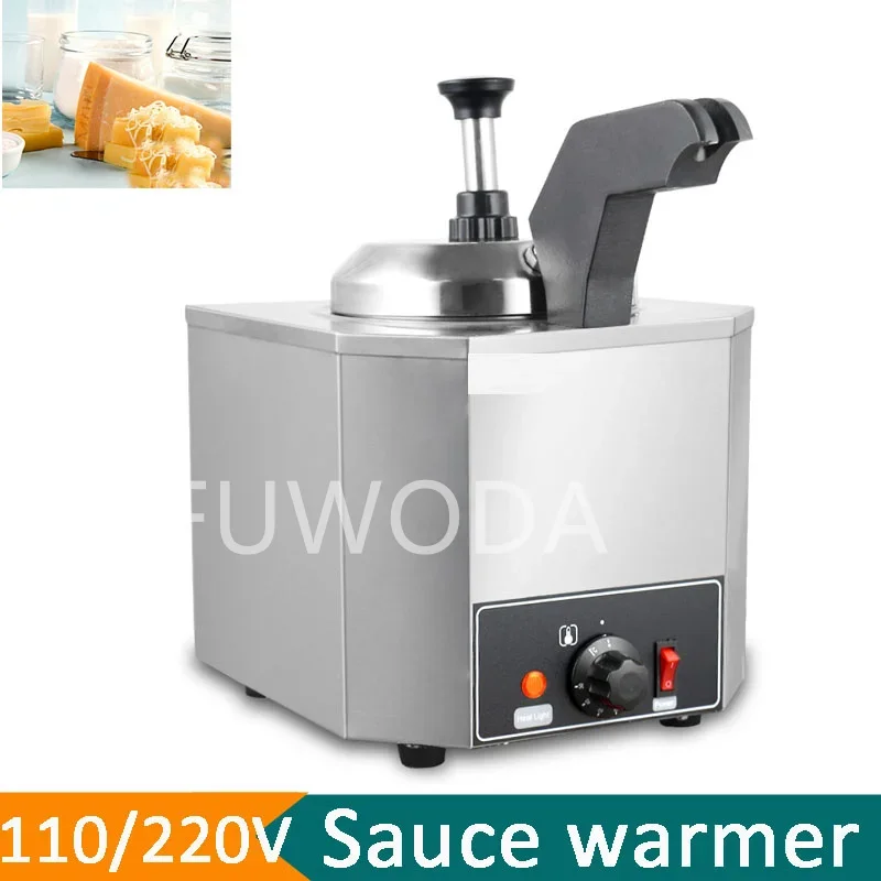 

Hot Sale Stainless Steel Commercial Sauce Dispenser Warmer Jam Food Pot Cheese Butter Fudge Chocolate Sauce Dispenser With Pump