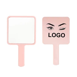 2pcs Personalized Lash Handheld Mirror Lashes Photo Props Mirror Custom Text Lash Mirror Beauty Room Decoration for Social Media