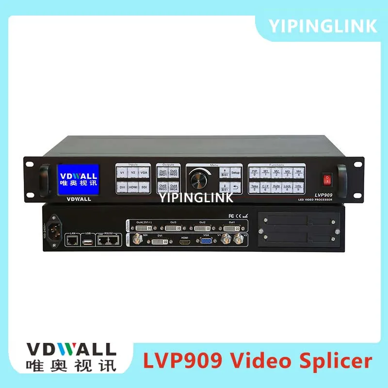 

VDWALL LVP909 Video Processor And Splicer With 1 VGA, 4 DVI Output For LED Video Wall Panel