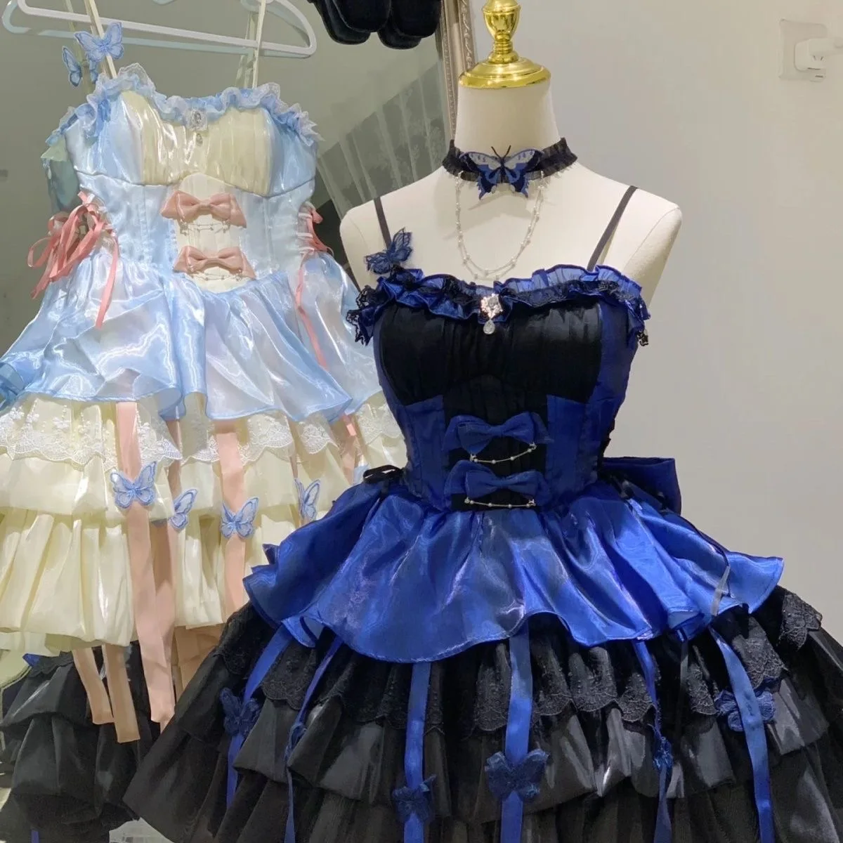 

Женское повседневное вечернее платье миди Y2k, пляжное платье с бантом, кавайная одежда, цельное платье в стиле панк, 2025, готическое милое платье Лолиты с цветочным ремешком