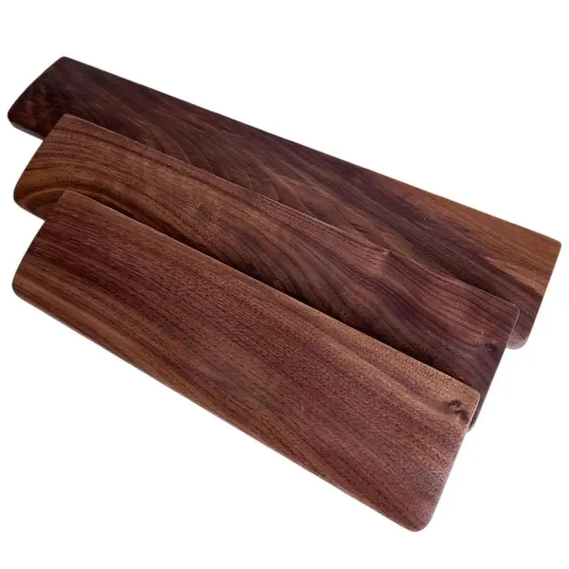 Walnut Wooden Mechanical Keyboard Wrist Rest with Anti-Slip Mat Ergonomic Gaming Desk Wrist Pad Support Drop Ship