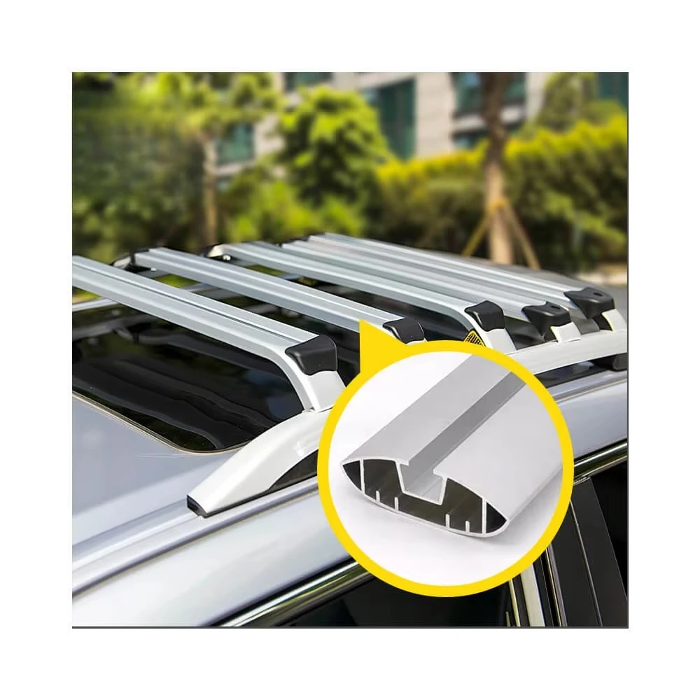 Eco-friendly 6000 Series Aluminum Alloy Roof Rack Extrusions for Cars with Cutting Bending & Welding Services