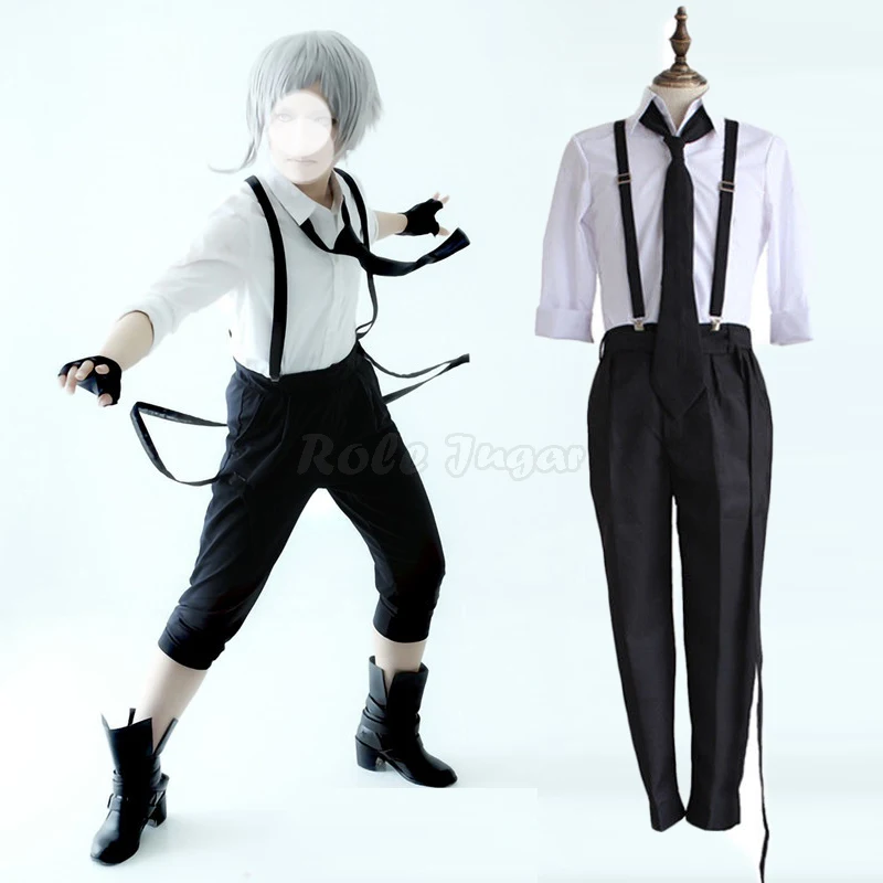 S-XL Nakajima Atsushi Cosplay Kostuum Volledige Sets Pruiken Halloween Maskerade Feestuniform Voor Mannen