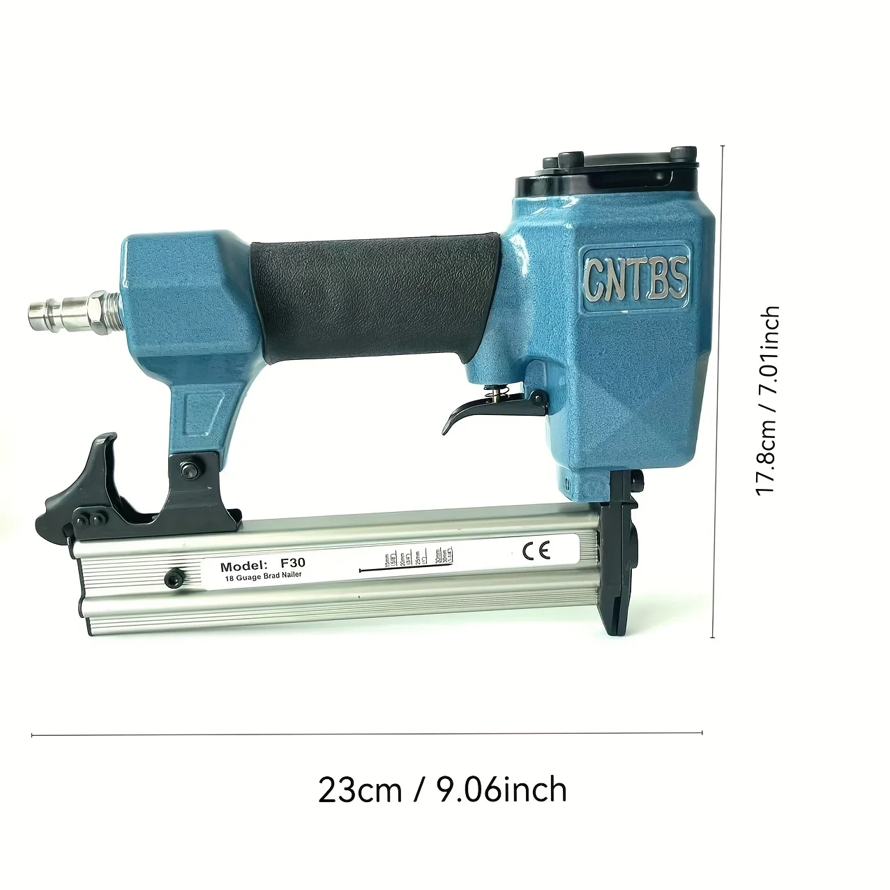 

F30 Jam-Free Straight Nail Gun, 1830K Straight Nail Gun, 18GA straight nails with a length of 10mm-32mm. It features a hardened