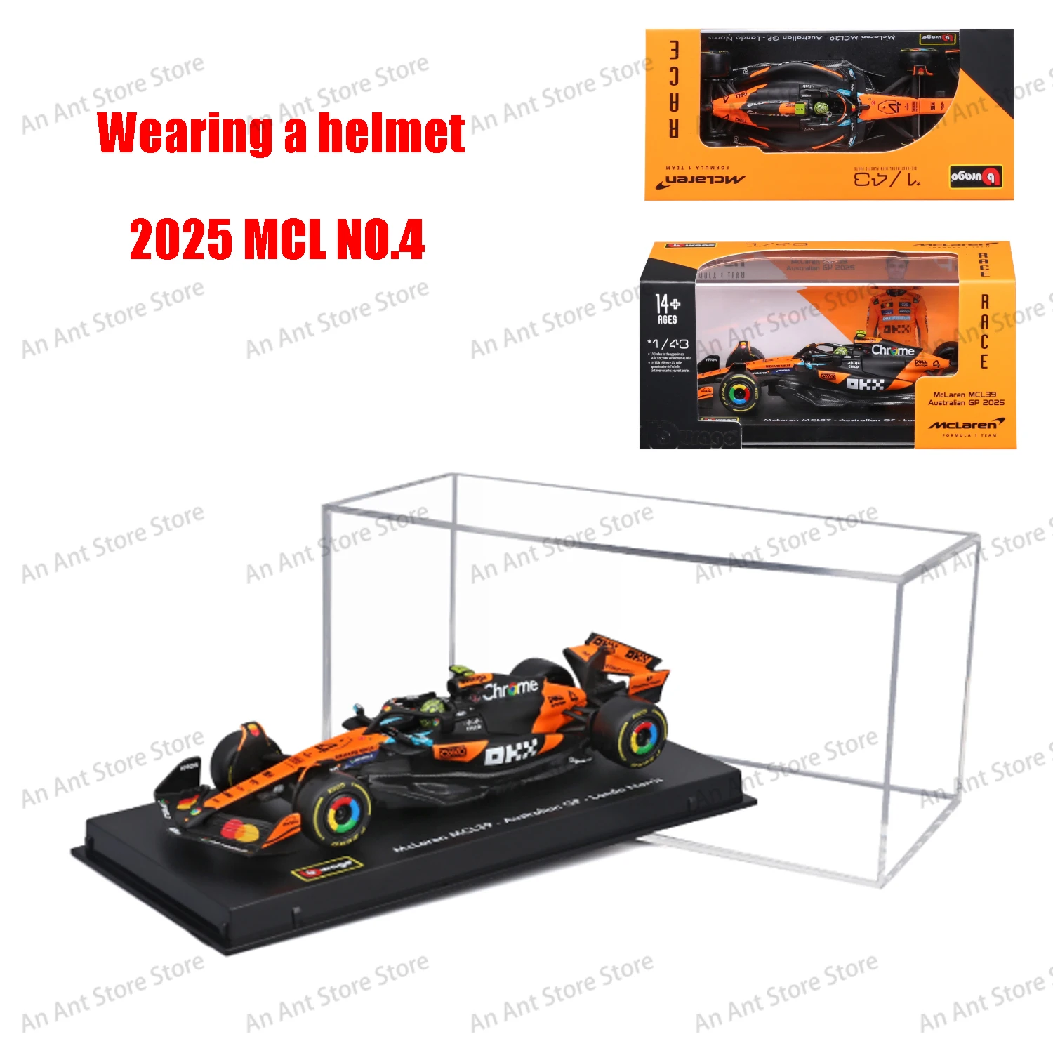 ブラゴ 1/43 2025年 F1 マクラーレン MCL39 # 4 # 81合金製カーモデル