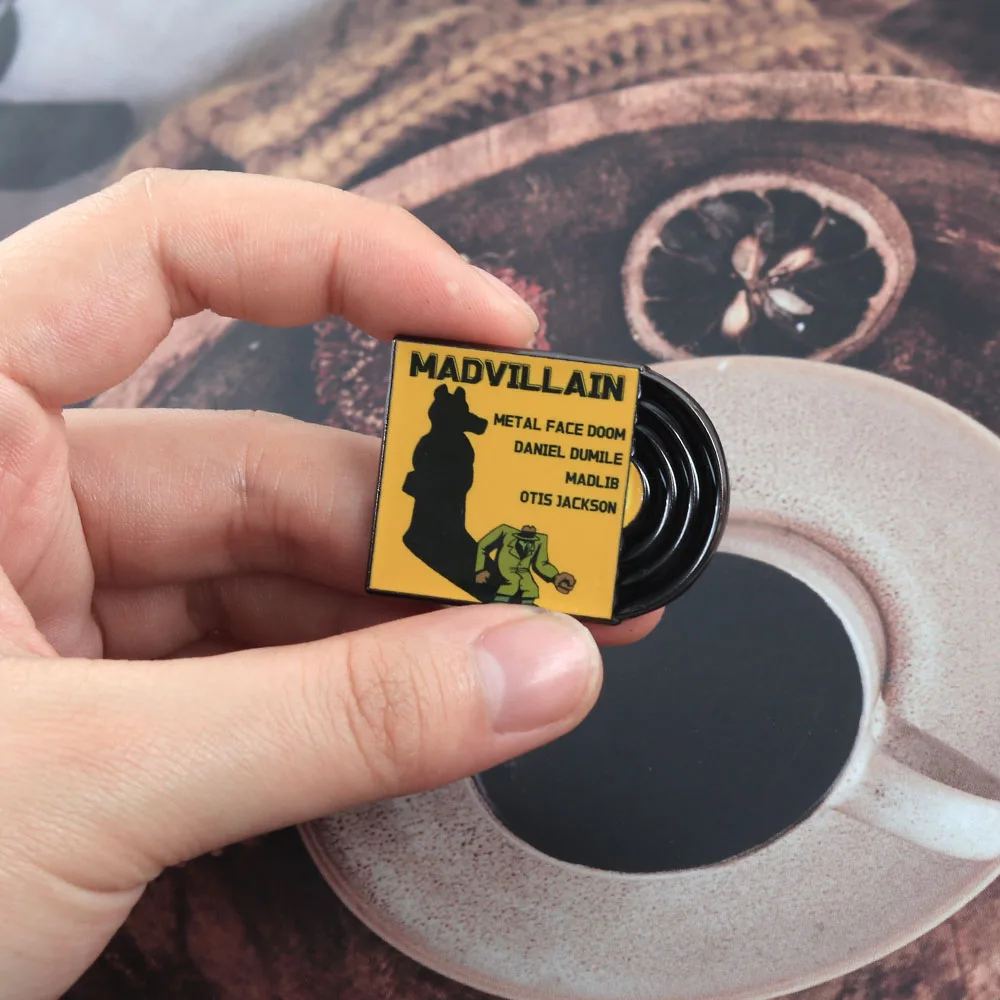 Vinyl-Schallplatten-Emaille-Pins Musikalbum-Brosche Kollektion MF-DOOM Metall-Abzeichen Hip-Hop-Rock-Band Anstecknadel Fanschmuck Geschenk – Detail 8