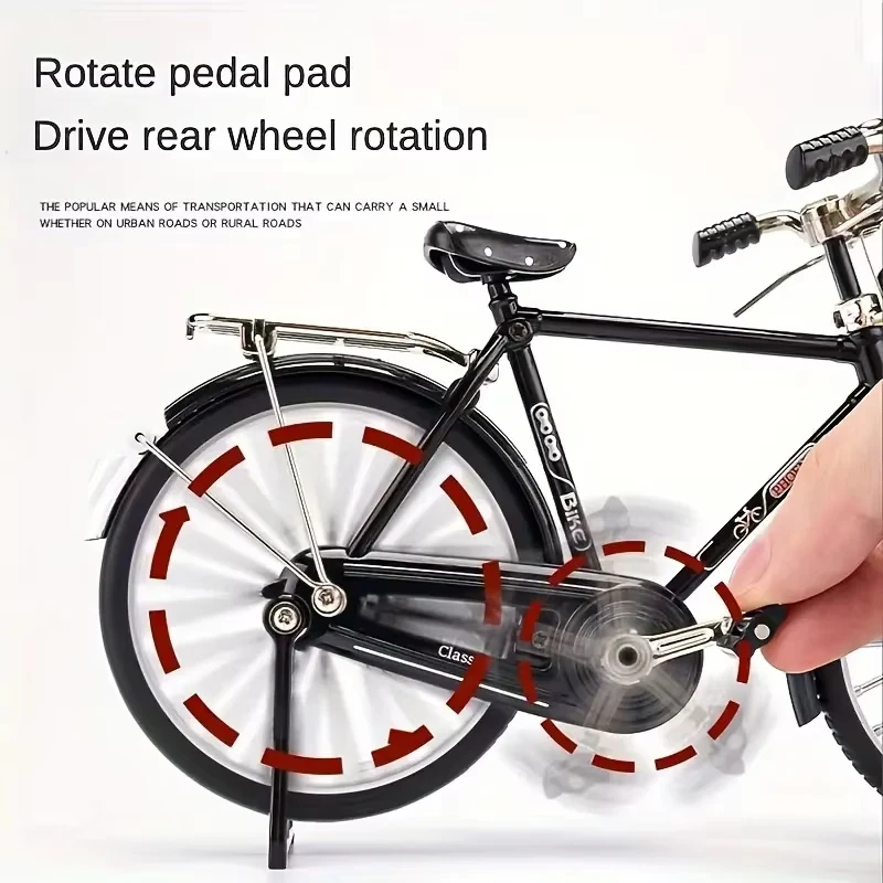 Ornamento de modelo de bicicleta retrô DIY (com maleta e mini bomba) 2 cores. Aproveite a diversão da montagem. Presente ideal: Natal, Halloween, Black Friday