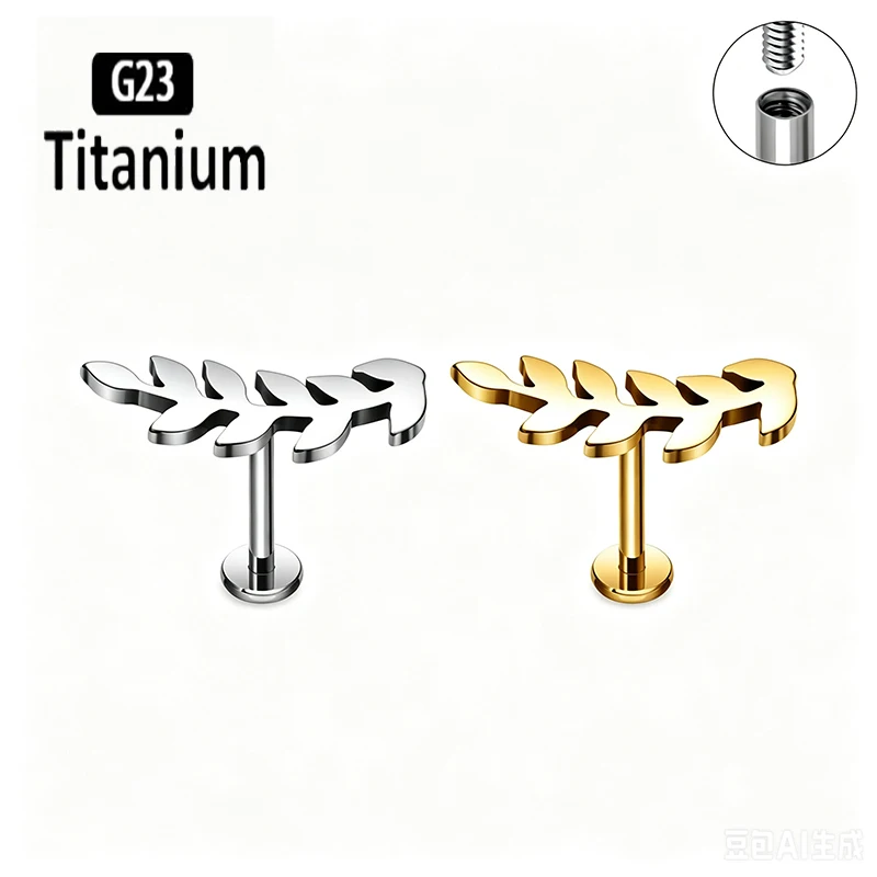 G23 Titanium High quality Helix Piercing Internal Thread Labret Lip Rings CZ Ear Cartilage Tragus Lobe Earrings Body Jewelry 16G