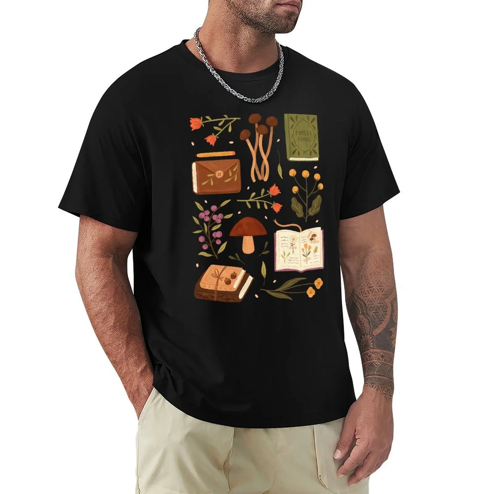 Bookish Forest T-Shirt cute tops graphics summer tops customizeds mens graphic t-shirts anime