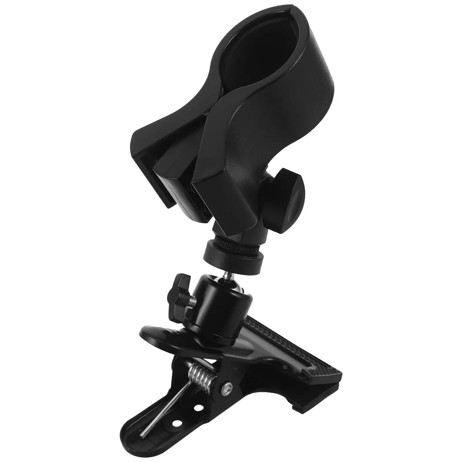 360 Degree Rotating Hair Dryer Holder Adjustable Hands-Free Blow Dryer Stand Desktop Clamp-on Rack for Bathroom Salon Styling