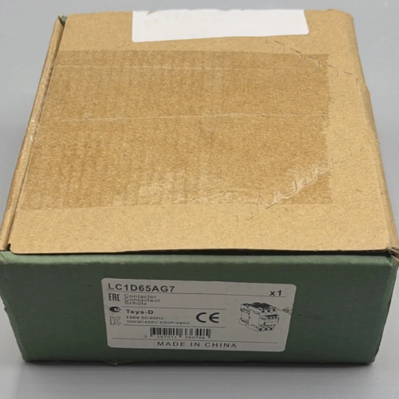 

Brand New Original LC1D65AG7 AC electric Contactor 3P 3NO LC1-D65AG7 65A 120V AC coil Fast Shipping