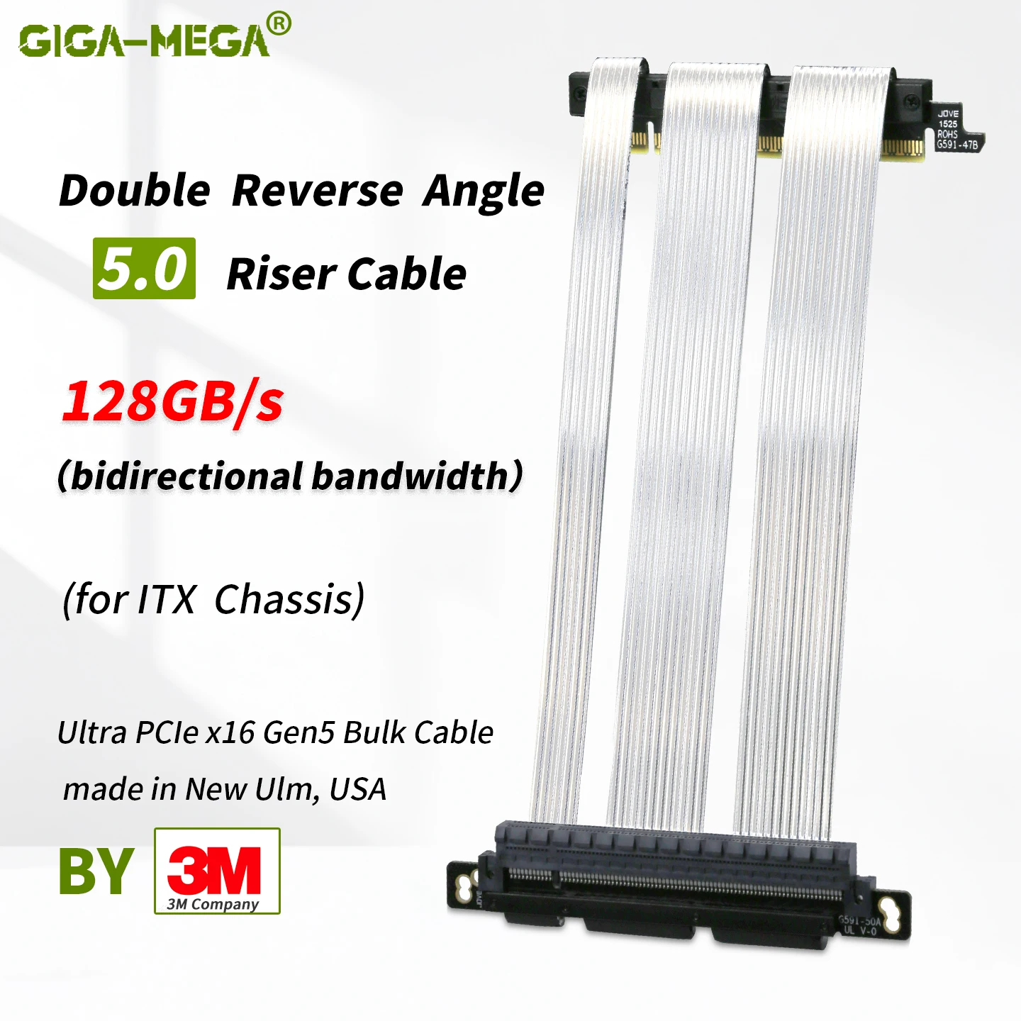 

Ultra PCIe 5.0 X16 Riser Cable [ RTX5090 RTX5080 RTX4090 ] Shielded Extreme High-Speed Vertical Mount Gaming PCI Express Gen5