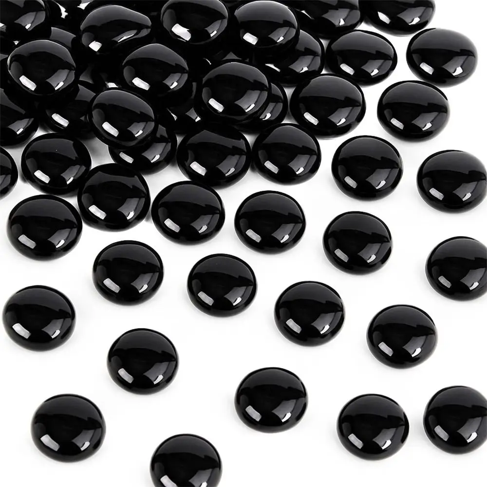 Glass Pebbles Vase Filler Beads Decorative Glass Stones Light Reflecting Flat Glass Beads Mixed Color