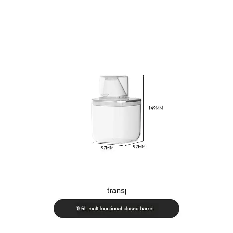 Picture 7: Transparent Storage Box with Scale for Washing Powder sealed Jar Disinfectant Laundry Detergent Jar and Detergent Storage Jar