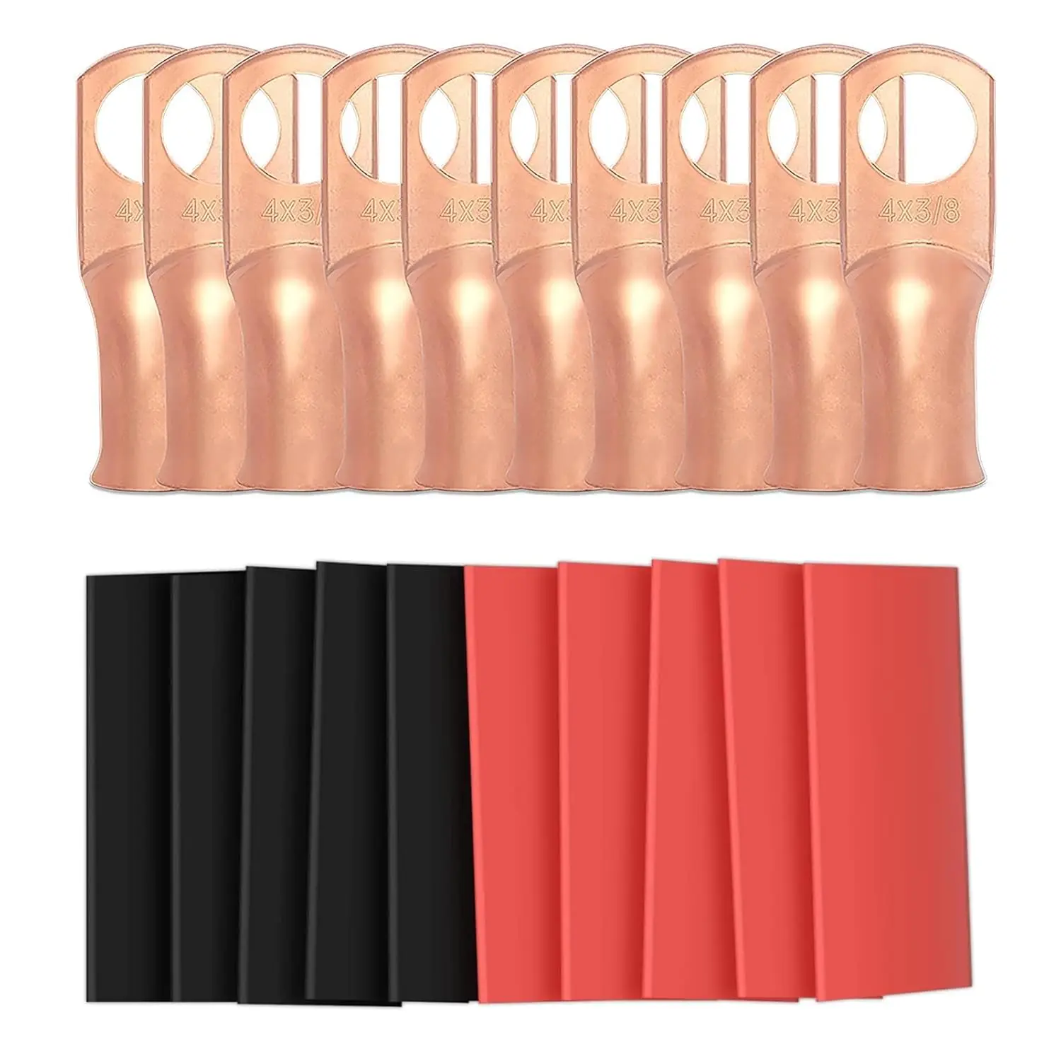 10Pcs 4 Awg M10 Cop…