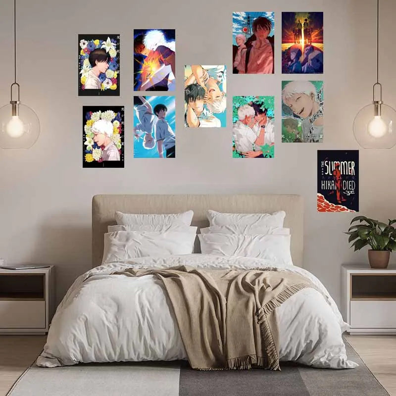 10/30 PCS Anime The Summer Hikaru Died Poster Cards Set High Quality Dorm Living Room Decor Aesthetic Wall Decoration Painting
