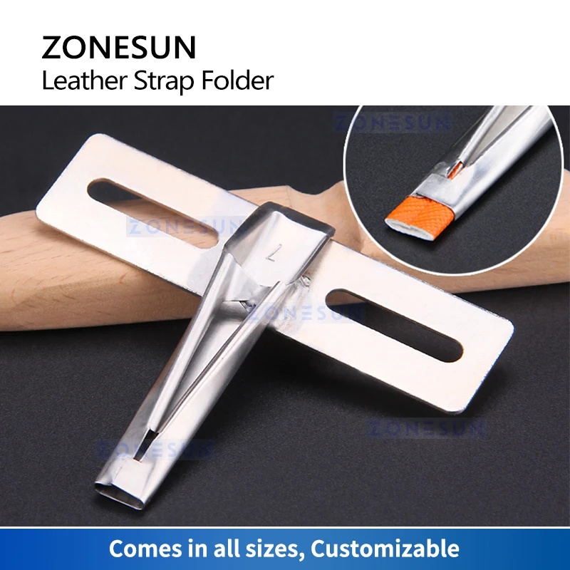 ZONESUN ZS-LSF2 Shoulder Strap Leather Laminating Folding Machine Edge Sealing Machine Manual Leather Belt Rolling Machine