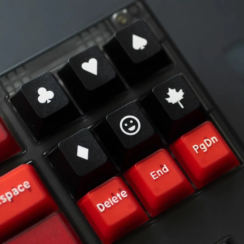 Red Theme Keycaps Set Cherry Profile ABS+PBT 164keys Custom Original Handmade Keycaps for Mechanical Keyboard Gift Accessories