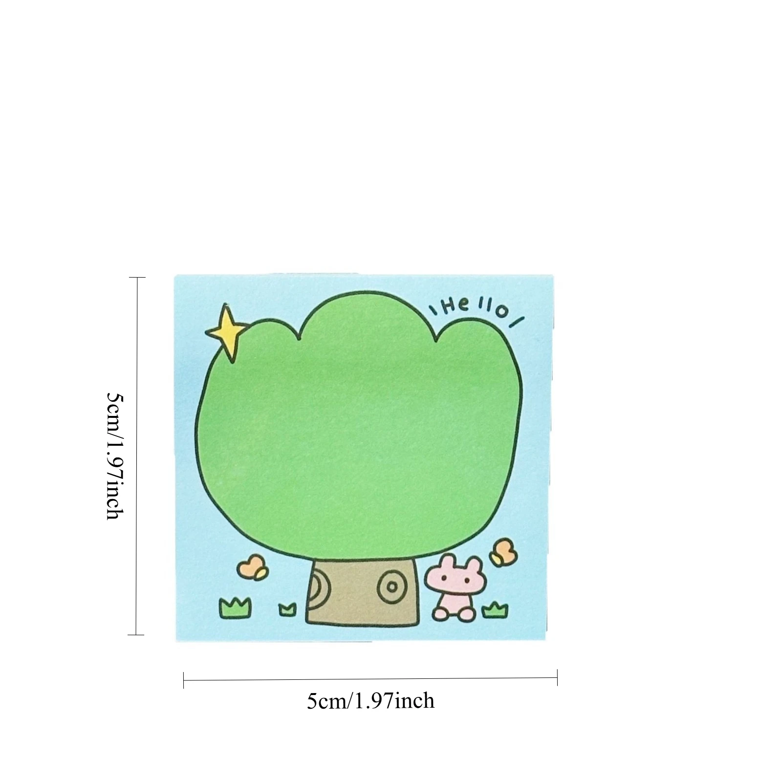 Catatan Tempel Sederhana dan Lucu Bergaya Kartun - Alat Tulis Dekoratif untuk Perencana Siswa, Catatan (Buku Catatan Berperekat) kawaii